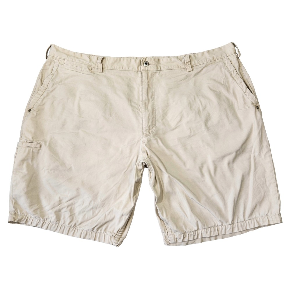 Duluth Trading Co Cargo Shorts Mens 48 Beige Canvas Workwear‎ Utility Outdoors
